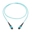 ec00da37f588bd17dad23b53c1243cdb-1 Tripp Lite series 100G Multimode 50/125 OM4 Fiber Optic Cable (12F MPO/MPO-PC F/F), Type-B Polarity, OFNP, Aqua, 2 m (6.6 ft.), TAA