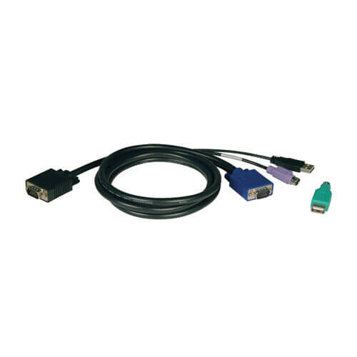 Tripp Lite series USB/PS2 Combo Cable Kit for NetController KVM Switches B040-Series and B042-Series, 10 ft. (3.05 m) - P780-010