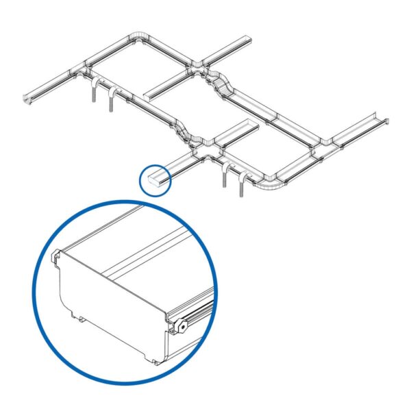 Tripp Lite series Toolless End Cap for Fiber Routing System, 240 mm (10 in.)