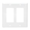 Tripp Lite series Double-Gang Faceplate, Decora Style - Vertical, White, TAA