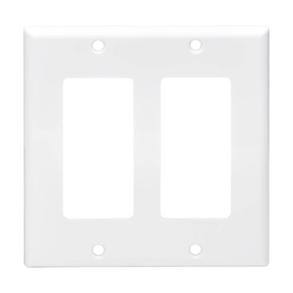 Tripp Lite series Double-Gang Faceplate, Decora Style - Vertical, White, TAA