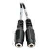 Tripp Lite series 3.5 mm 3-Position to 3.5 mm 4-Position Audio Headset Splitter Adapter Cable (2xF/M), 6 in. (15.2 cm)