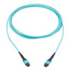 Tripp Lite series 100G Multimode 50/125 OM4 Fiber Optic Cable (12F MPO/MPO-PC F/F), Type-B Polarity, OFNP, Aqua, 5 m (16.4 ft.), TAA
