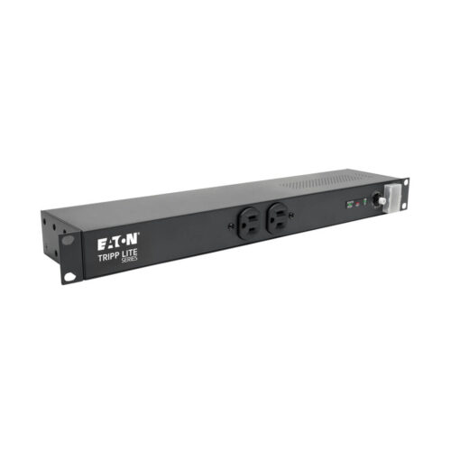 Tripp Lite series Isobar 12-Outlet Network Server Surge Protector, 15 ft. (4.57 m) Cord with L5-20P Plug, 3840 Joules, Diagnostic LEDs, 1U Rackmount