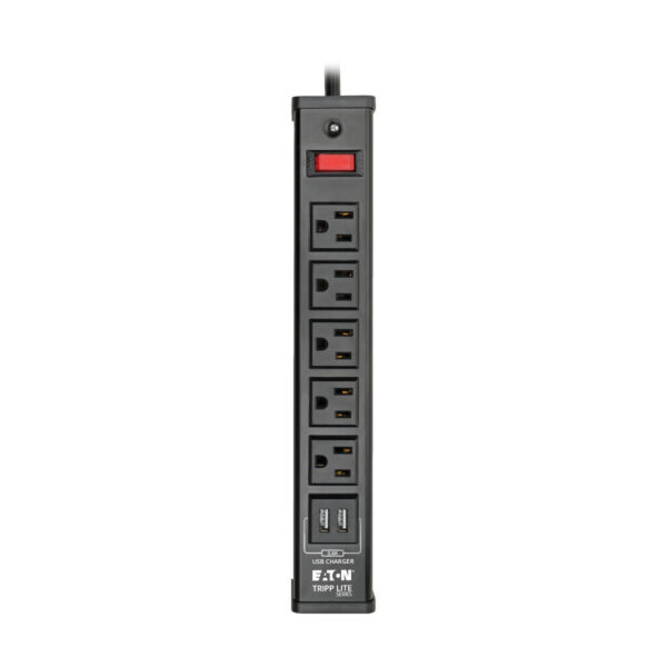 ec8172070b6f6002d40668d5f1c22312 Tripp Lite TLM526USBB surge protector Black 5 AC outlet(s) 120 V 1,83 m