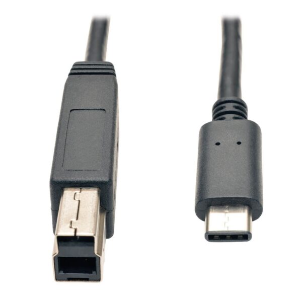 Tripp Lite series USB-C to USB-B Cable (M/M) - USB 3.2, Gen 2 (10 Gbps), Thunderbolt 3 Compatible, 3 ft. (0.91 m)