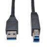 Tripp Lite series USB 3.2 Gen 1 SuperSpeed Device Cable (A to B M/M) Black, 10 ft. (3.05 m)