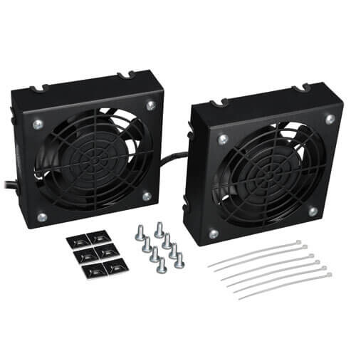 Tripp Lite series SmartRack Wall-Mount Roof Fan Kit - 2-120V high-performance fans; 210 CFM; 5-15P plug