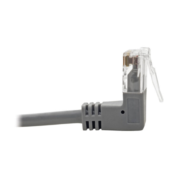 ed21b96105158353895ea37c00fe6864 Tripp Lite series Right-Angle Cat6 Gigabit Snagless Molded Slim UTP Ethernet Cable (RJ45 M/M), Gray, 1 ft. (0.31 m)