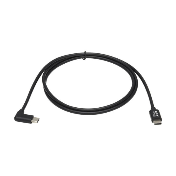 Tripp Lite series USB-C Cable (M/M) - USB 2.0, Right-Angle Plug, Black, 1 m (3.3 ft.)