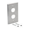Tripp Lite series 2-Port Single Gang Faceplate, Stainless Steel, Industrial Grade, IP44, TAA