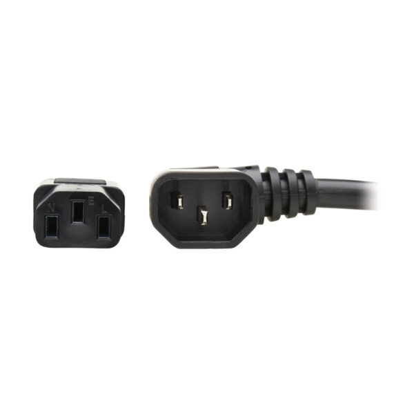 ed5007ed1de67bd78e5830d6438e66ab Tripp Lite series Heavy-Duty PDU Power Cord, C13 to Right-Angle C14 - 15A, 250V, 14 AWG, 6 ft. (1.83 m), Black