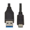 Tripp Lite series USB-C to USB-A Cable (M/M), USB 3.2 Gen 1 (5 Gbps), Thunderbolt 3 Compatible, 20-in. (50.8 cm)