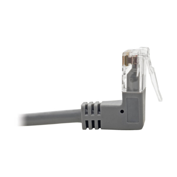 ed7caf5d2bc007c7744e703facb080c0 Tripp Lite series Right-Angle Cat6 Gigabit Snagless Molded Slim UTP Ethernet Cable (RJ45 M/M), Gray, 2 ft. (0.61 m)