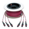 Tripp Lite MTP/MPO Multimode Base-8 Trunk Cable, 24-Strand, 40GB/100GB, 40/100GBASE-SR4, OM4 Plenum-Rated (3xF/3xF), Magenta, 15 m - N858-15M-3X8-MG
