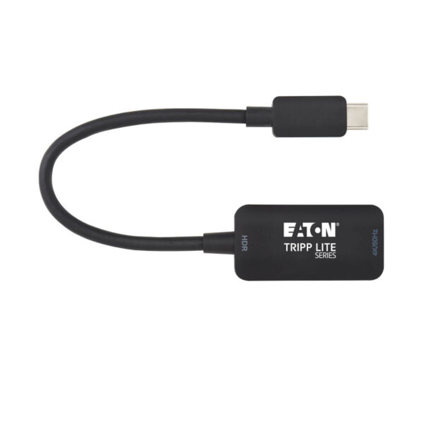 eda044b1e8508e8cbda49c6466636113 Tripp Lite series USB-C to HDMI Active Adapter Cable (M/F), 4K 60 Hz, HDR, 4:4:4, DP 1.2 Alt Mode, HDCP 2.2, Black, 6 in. (15.2 cm)