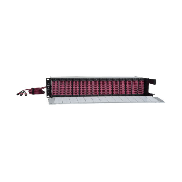 Tripp Lite 40/100Gb Fiber Breakout Patch Panel, 42 MTP QSFP to 168 LC Duplex OM4 50/125 Multimode Ports, 2U - N48K-42M8L168-B
