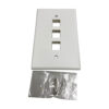 edecb878caca357a8e57c9f95acffed1 Tripp Lite series Safe-IT 3-Port Single-Gang Keystone Wall Plate, Antibacterial, Ivory Matte, TAA