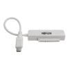 edf7e50ad9bef3776327e5fb26cea087-1 Tripp Lite series USB 3.2 Gen 2 (10 Gbps) USB-C to SATA III Adapter Cable with UASP, 2.5 in. SATA Hard Drives, Thunderbolt 3 Compatible, White
