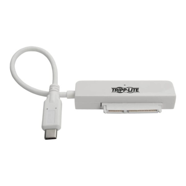 Tripp Lite series USB 3.1 Gen 1 (5 Gbps) USB-C to SATA III Adapter Cable with UASP, 2.5 in. SATA Hard Drives, Thunderbolt 3 Compatible, White