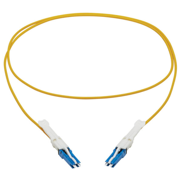 Tripp Lite series 400G Duplex Singlemode 9/125 OS2 Fiber Optic Cable (CS-UPC/CS-UPC), Round LSZH Jacket, Yellow, 1 m