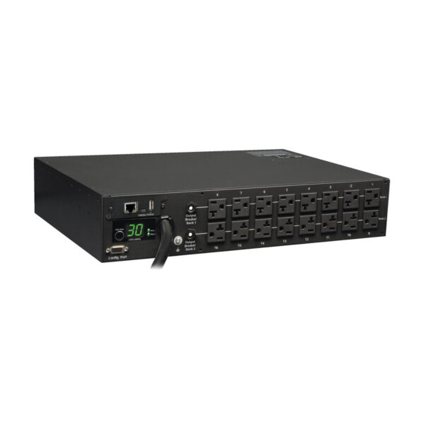 Eaton 2.9kW Single-Phase Monitored PDU - 120V Outlets (16 5-15/20R), L5-30P, 10 ft. (3.05 m) Cord, 2U Rack-Mount, TAA