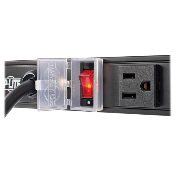 Tripp Lite series 16-Outlet Vertical Power Strip, 120V, 15A, NEMA 5-15P, 15 ft. (4.57 m) Cord, 48 in., Black Housing