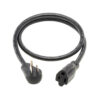 Tripp Lite series Power Extension Cord, Right-Angle NEMA 5-15P to NEMA 5-15R - Heavy-Duty, 15A, 120V, 14 AWG, 3 ft. (0.91 m), Black
