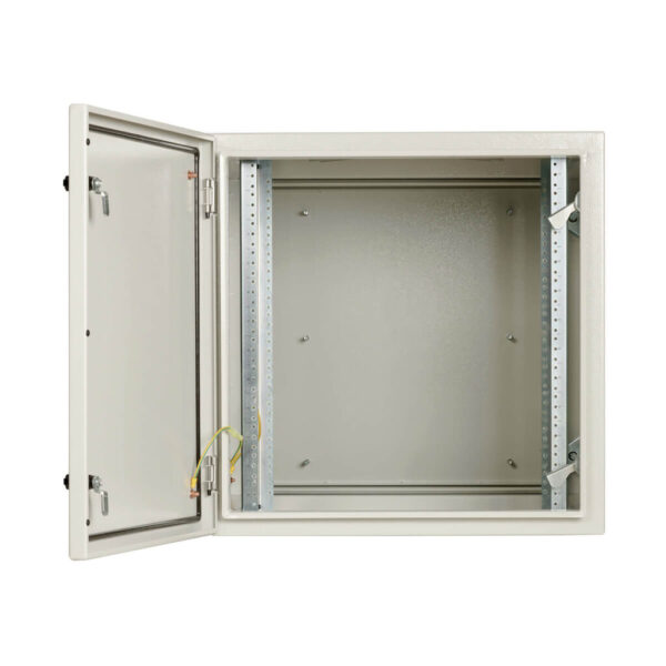Tripp Lite series SmartRack Industrial Enclosure with Lock - NEMA 4, Wall Mount, Metal Construction, Hinged Back, 28 in. Depth, 12U, Gray