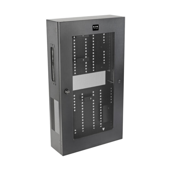 eec3d7c60dc8c2ca8bb103d8df6deee5 Tripp Lite series SmartRack 3U Low-Profile Vertical-Mount Switch-Depth Wall-Mount Structured Wiring Enclosure, Adjustable Equipment Brackets