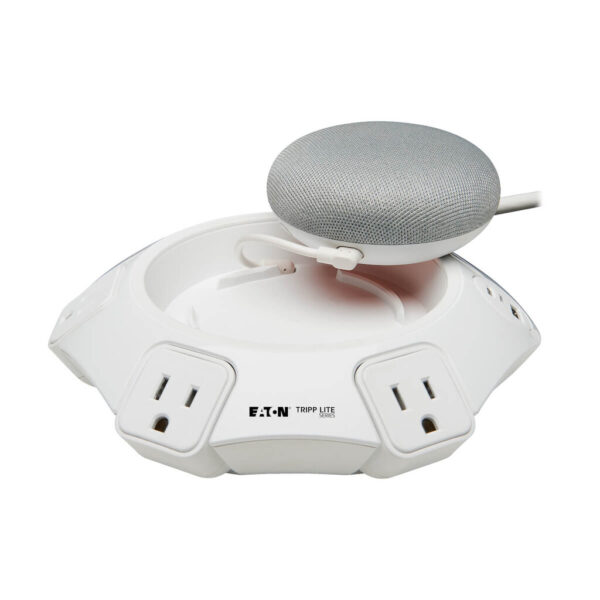 eef6e75a7c8411e06682333dacf2a455 Tripp Lite Safe-IT Conference Surge Protector, 4 Rotating 5-15R Outlets, USB-C and 3 USB-A Ports, 10 ft. Cord, Antimicrobial - TLP410UCUFOAM