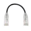 eefe11856b50a7fd38f22adb94861c11 Tripp Lite series Cat6 Gigabit Snagless Slim UTP Ethernet Cable (RJ45 M/M), PoE, Black, 6-in. (15.24 cm)