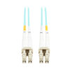 Tripp Lite series 10Gb Duplex Multimode 50/125 OM3 OFNP Fiber Patch Cable (LC/LC) - Aqua, 3 m (9.8 ft.), TAA