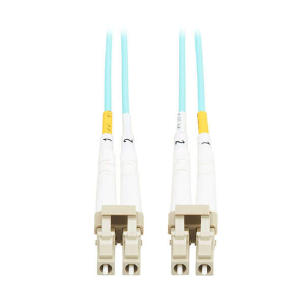 Tripp Lite series 10Gb Duplex Multimode 50/125 OM3 OFNP Fiber Patch Cable (LC/LC) - Aqua, 4 m (13.1 ft.), TAA