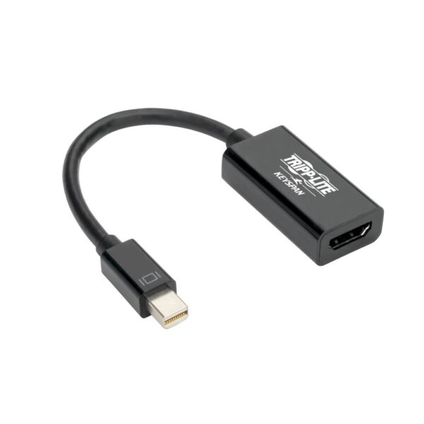 Tripp Lite series Keyspan Mini DisplayPort to HDMI Active Adapter/Video Converter (M/F) - 4K 60 Hz, DP 1.2, HDCP 2.2, Black, 6 in.