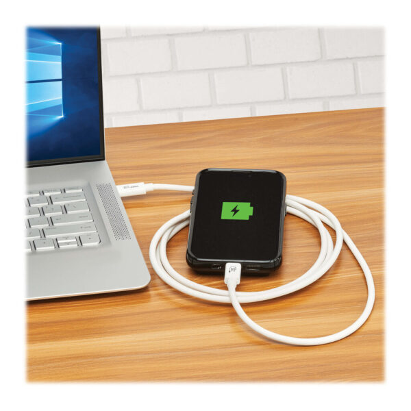 Tripp Lite series USB4 20Gbps Cable (M/M) - USB-C, 4K 60 Hz, 240W PD Charging, White, 2 m (6.6 ft.)