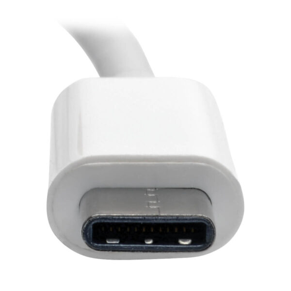 Tripp Lite series USB-C Multiport Adapter (M/3xF) - 4K HDMI, DVI, VGA, HDCP, White