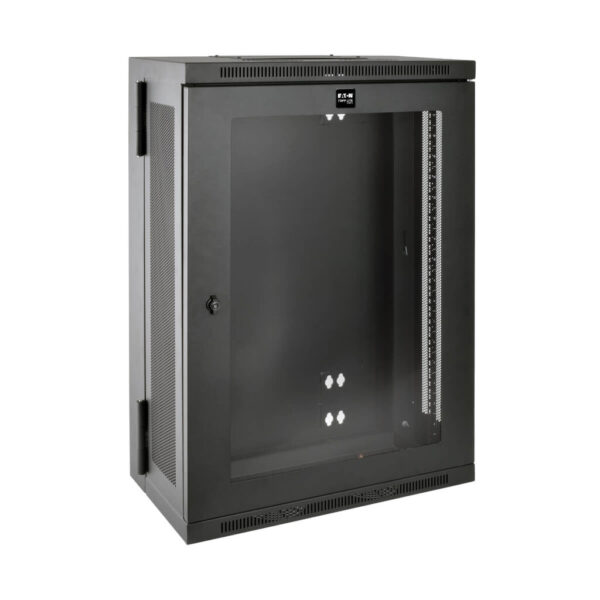 ef7ac844c2768d177f11f7bf86da21ba Tripp Lite series SmartRack 18U Low-Profile Patch-Depth Wall-Mount Half-Height Rack Enclosure, Clear Acrylic Window, Hinged Back