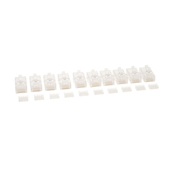 Tripp Lite series Cat6 RJ45 Modular Connector Plug with Load Bar, Solid/Stranded Conductor Round Cat6 Wire, 100-pack, TAA