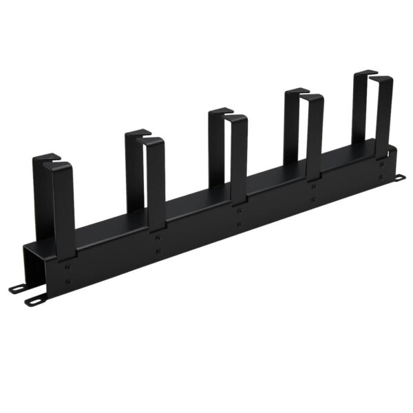 Tripp Lite series Horizontal Cable Manager - Metal Rings, Black, 1U