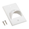 efb85b7a0640a2fcece4c4f5b3a67d91 Tripp Lite series Single-Gang Up-or Down-Angle Bulk Cable Wall Plate, White, TAA