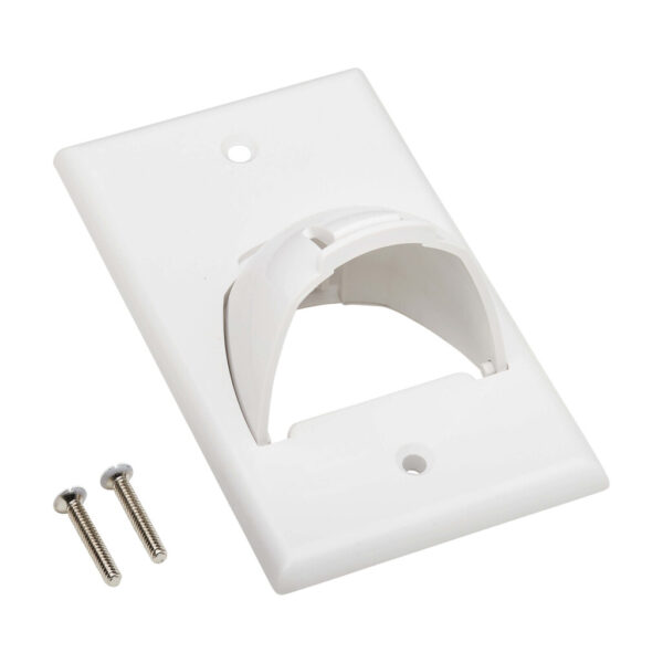 efb85b7a0640a2fcece4c4f5b3a67d91 Tripp Lite series Single-Gang Up-or Down-Angle Bulk Cable Wall Plate, White, TAA