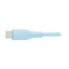 Tripp Lite series Safe-IT USB-A to USB-C Antibacterial Cable, USB 2.0, Ultra Flexible (M/M), Light Blue, 6 ft. (1.8 m)