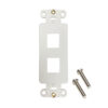 Tripp Lite series Safe-IT 2-Port Antibacterial Wall-Mount Insert, Decora Style, Vertical, Ivory, TAA