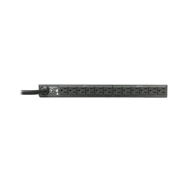 Tripp Lite series 2.9kW Single-Phase 120V Basic PDU, 24 NEMA 5-15R Outlets, NEMA L5-30P Input, 15 ft. (4.57 m) Cord, 1U Rack-Mount