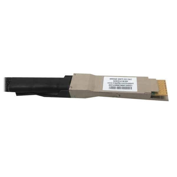 f0567c3be3338d9f49823272e30f3af2 Tripp Lite series 400G Passive Twinax Direct-Attach Cable (QSFP-DD/QSFP-DD), Black/Silver, 1 m