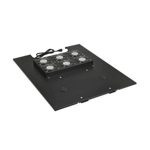 Tripp Lite series SmartRack Roof-Mounted Fan Panel for Wide Rack Enclosure Cabinets - 6 120V Fans, 630 CFM, 5-15P Plug