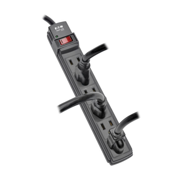 f0ba45dc869bef6bfbe97c672310e635 Tripp Lite series Power It! 6-Outlet Power Strip, 6 ft. (1.83 m) Cord, Black Housing