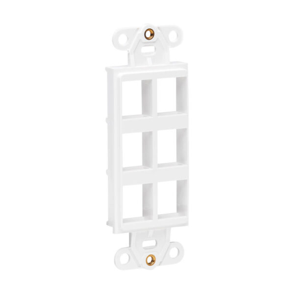 Tripp Lite series Center Plate Insert, Decora Style - Vertical, 6 Ports, TAA
