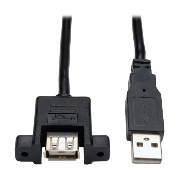 f0db9aec77d318b41a1c9a887e41267c Tripp Lite series USB 2.0 Panel Mount Extension Cable (A M/F), 6-in. (15.24 cm) - U024-06N-PM